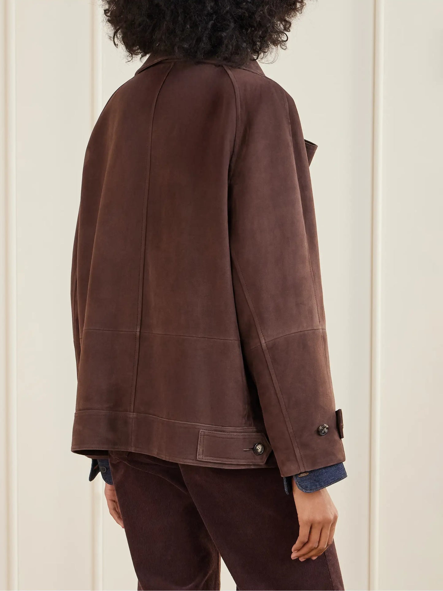 Double-breasted Suede Jacket