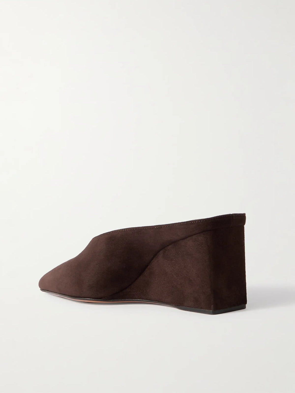 75 Suede Point-toe Wedge Mules