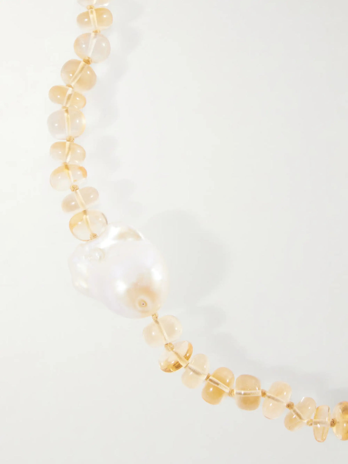 Sunsalt Baroque 14-karat Gold, Citrine And Pearl Beaded Bracelet