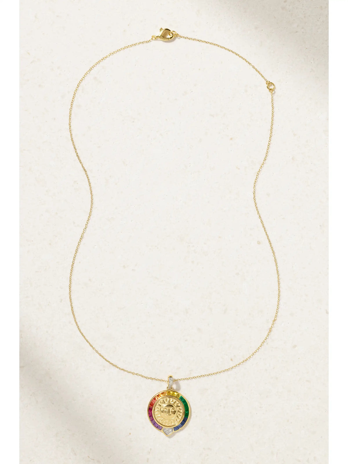 Soleil Rainbow 18-karat Gold Multi-stone Necklace