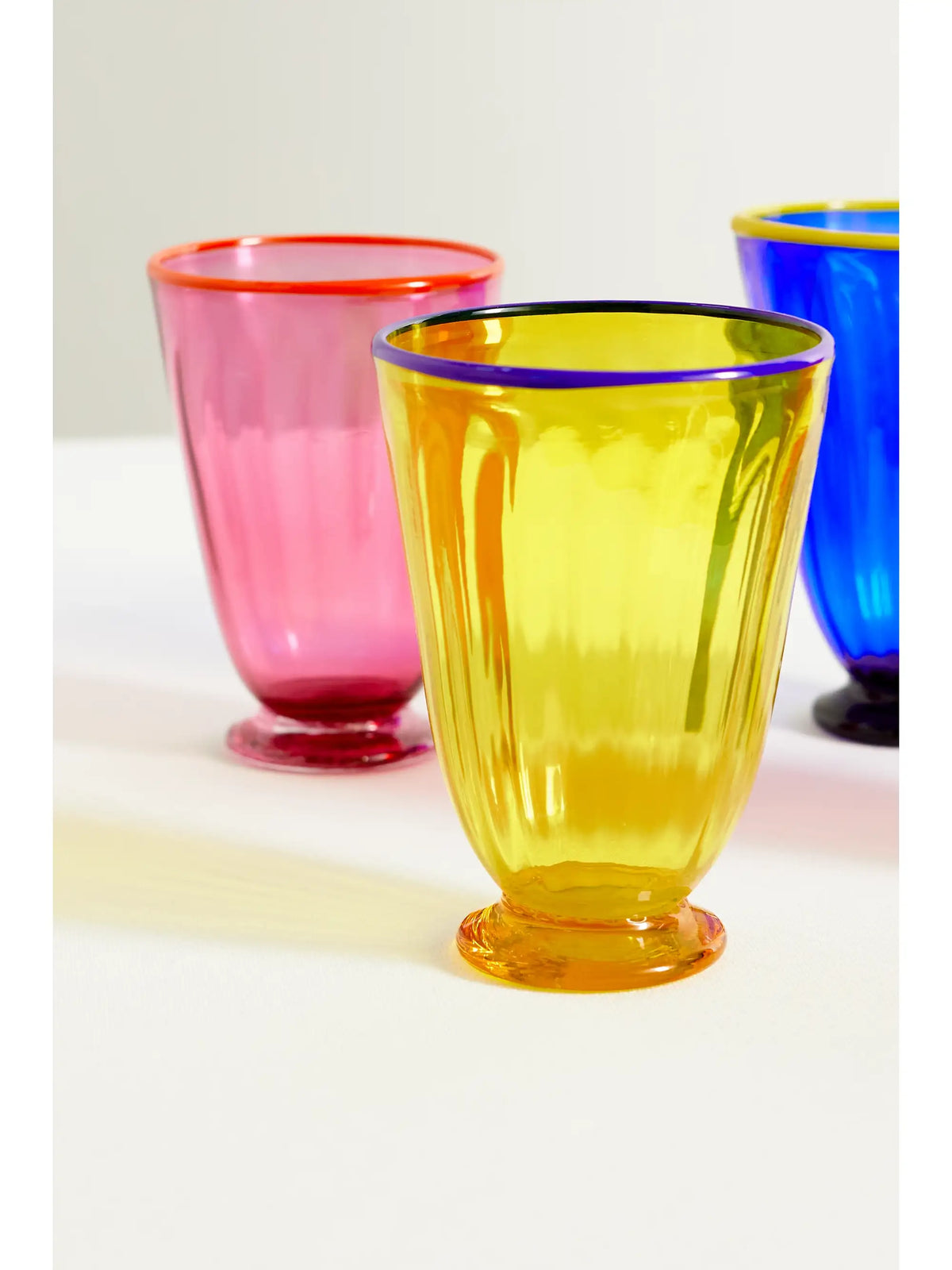 Rainbow Set Of Four Murano Glasses
