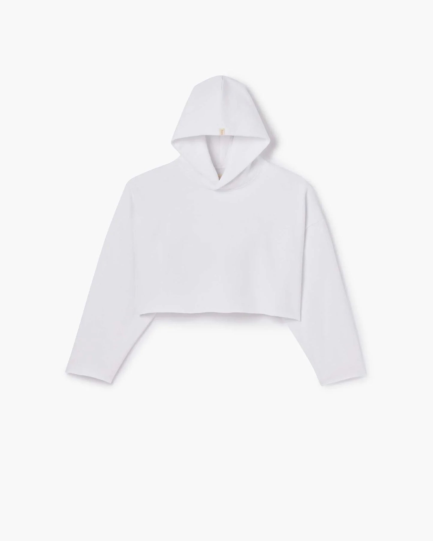 Core Fleece Cropped Hoodie (White)