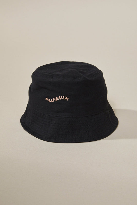 Image of Hats. Product name - Waves Bucket Hat in Black colour by brand - All Fenix