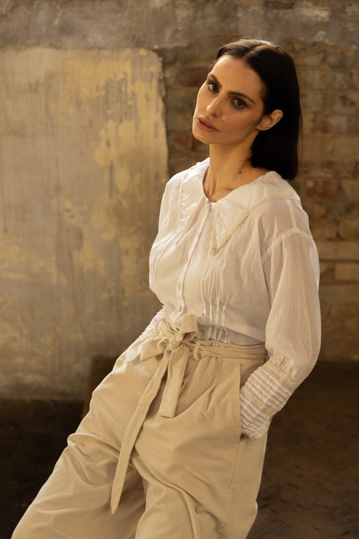 Wednesday Shirt - Cotton & Lace
