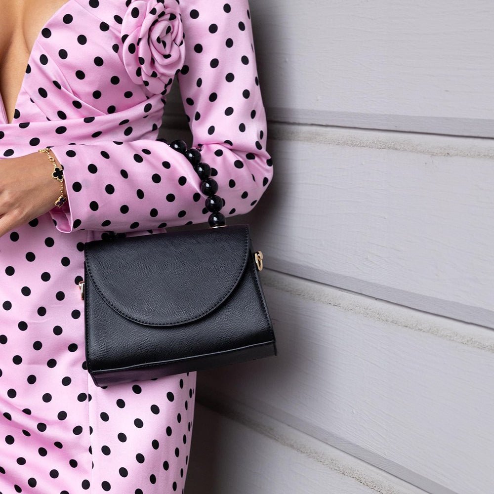 Image of Bags. Product name - WENDY Acrylic Bead Bag in Black colour by brand - Olga Berg