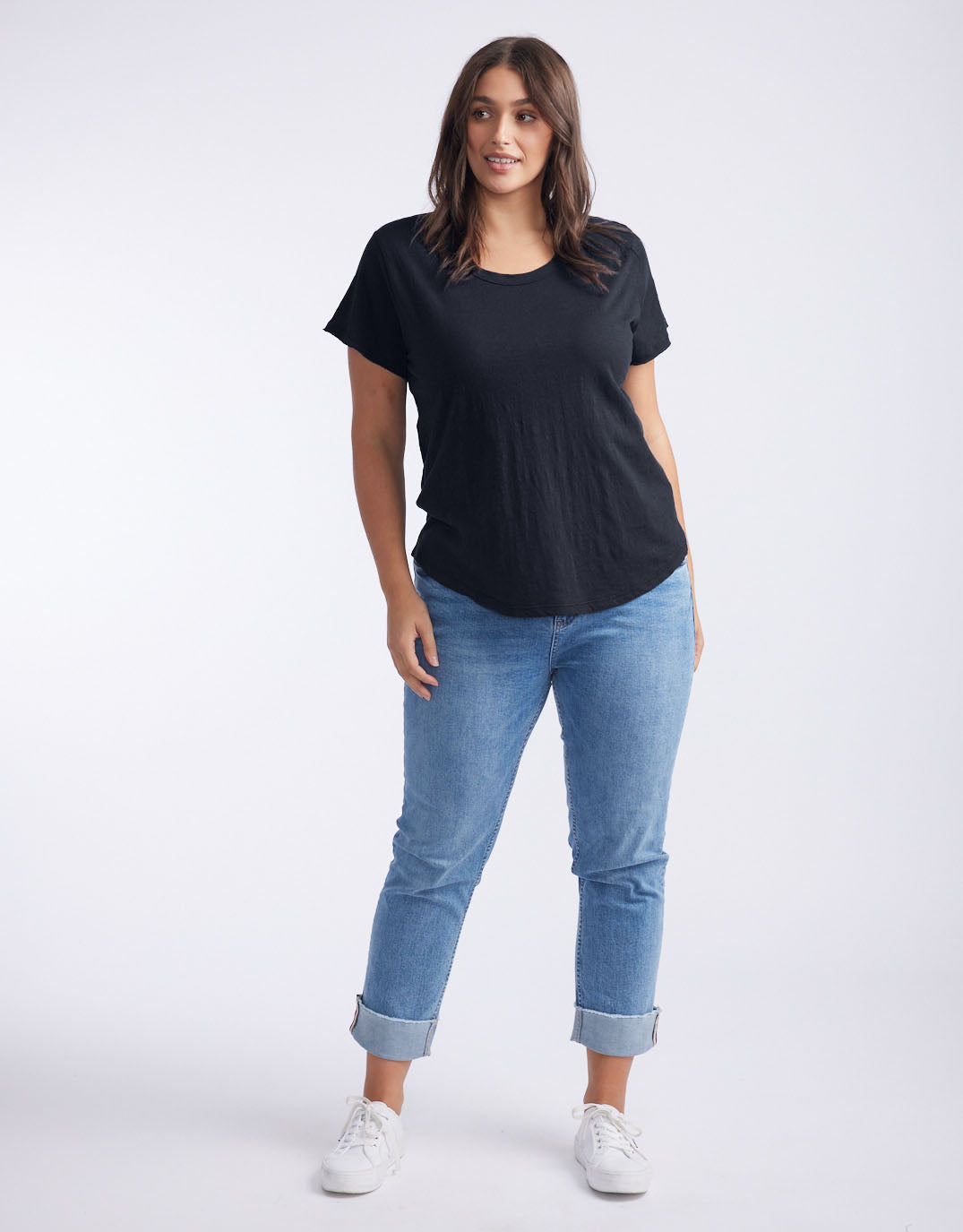White & Co. Original Round Neck T-Shirt (Black)