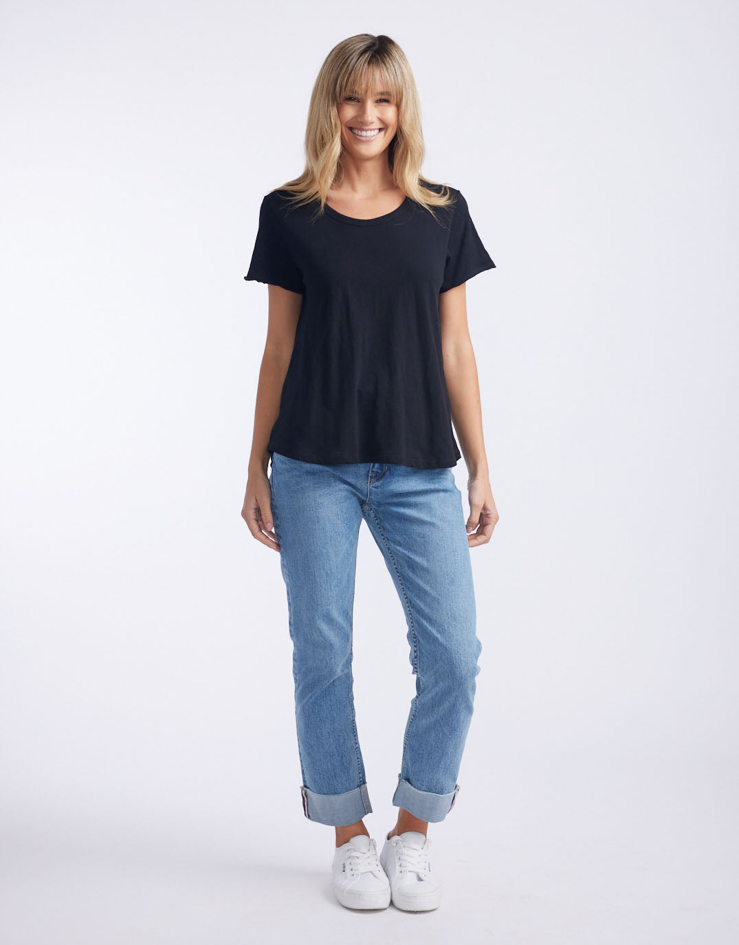 White & Co. Original Round Neck T-Shirt (Black)