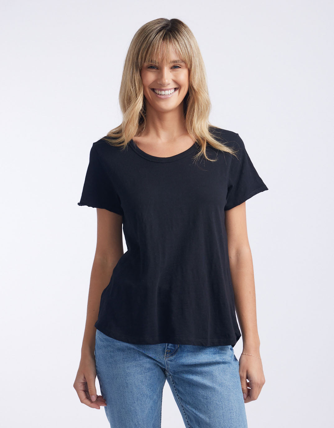White & Co. Original Round Neck T-Shirt (Black)