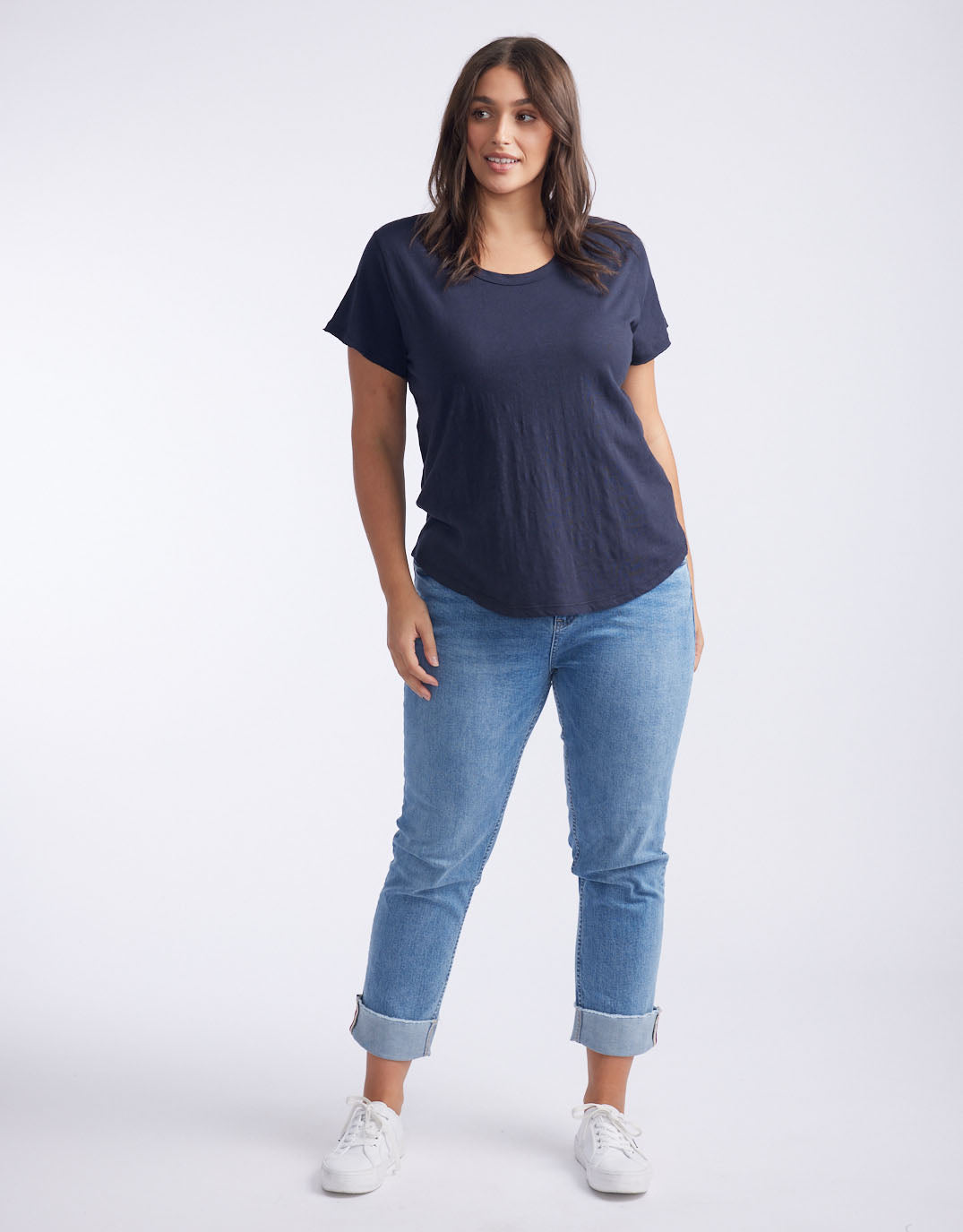 White & Co. Original Round Neck T-Shirt (Navy)