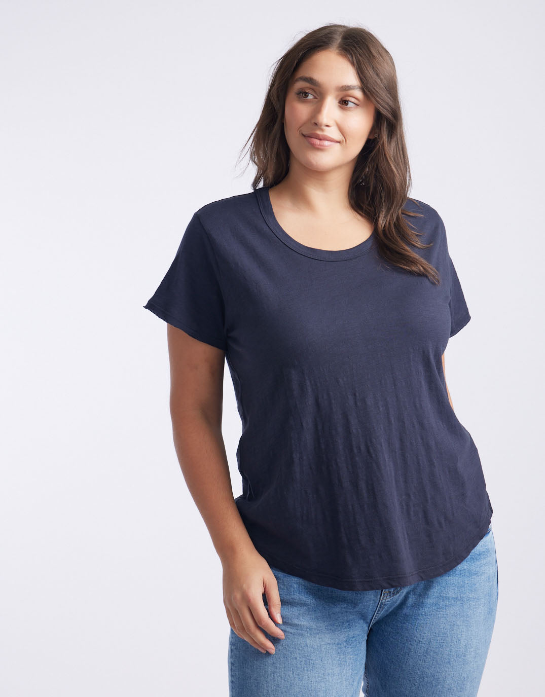 White & Co. Original Round Neck T-Shirt (Navy)