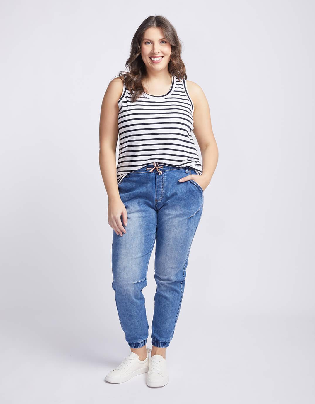 White & Co. Original Tank (Black/ White Stripe)