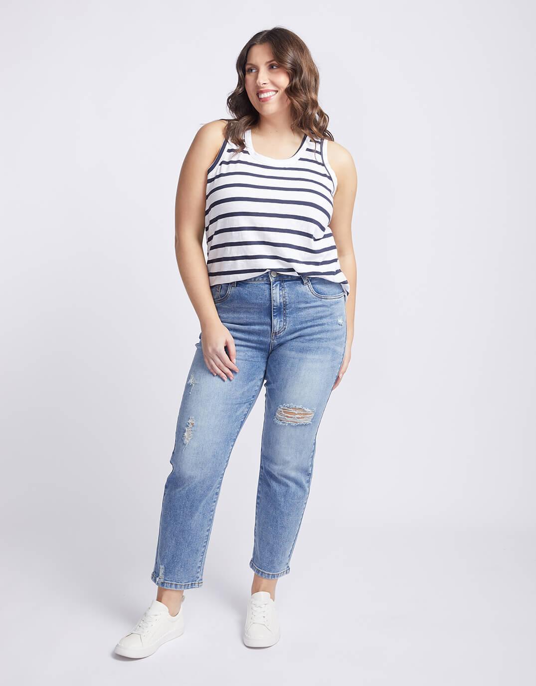White & Co. Original Tank (Navy/White Stripe)
