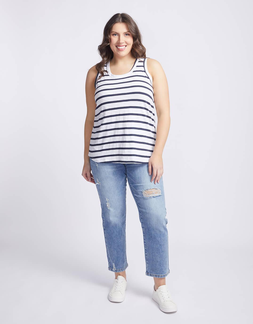 White & Co. Original Tank (Navy/White Stripe)