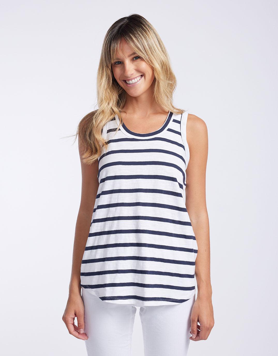 White & Co. Original Tank (Navy/White Stripe)