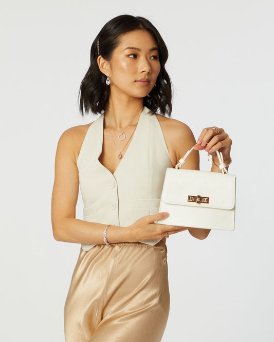 Image of Bags. Productname: Colette White Angelika Top Handle Bag in White colour by brand - Colette