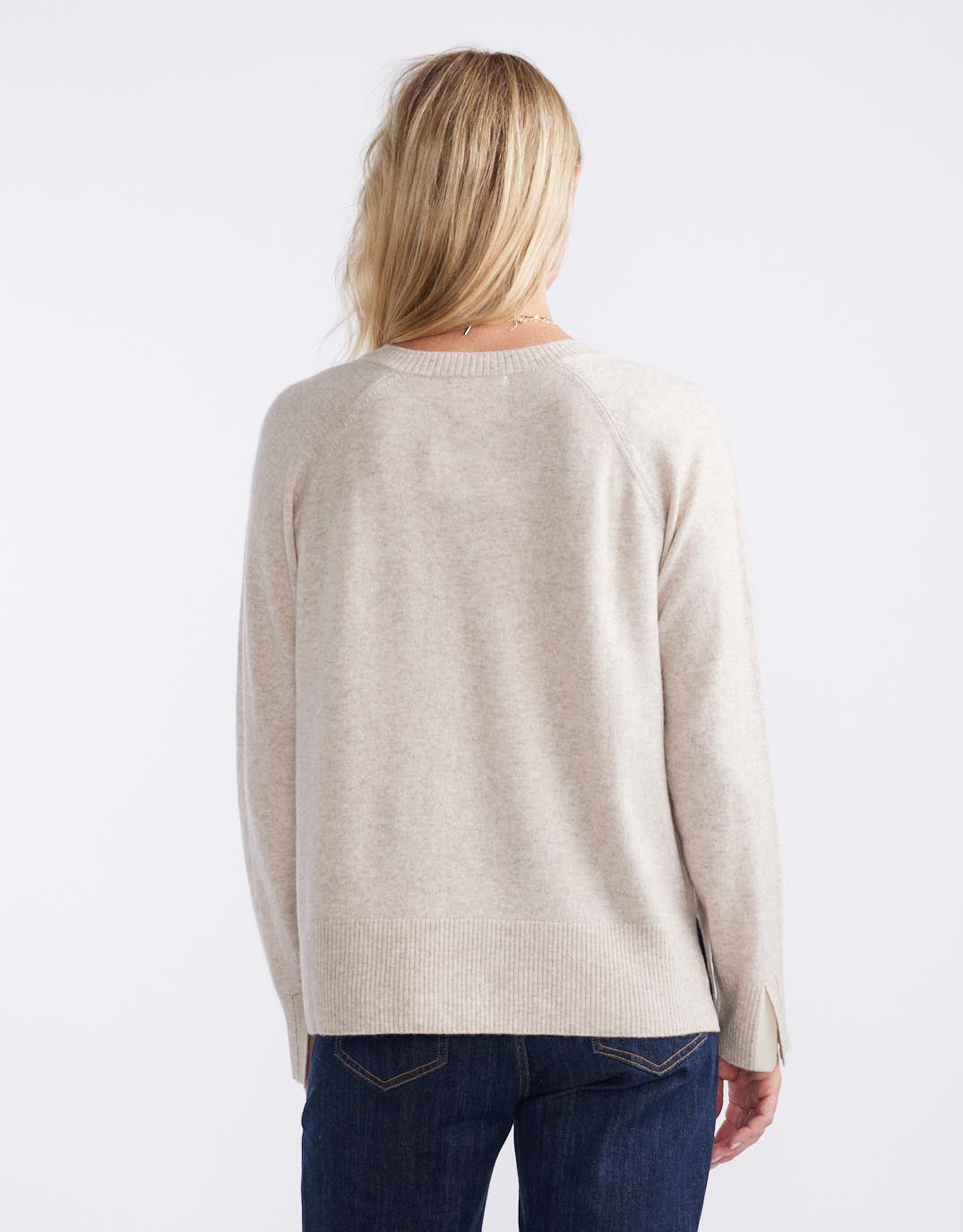 White & Co. Atelier Wool Cashmere Knit (Oat)