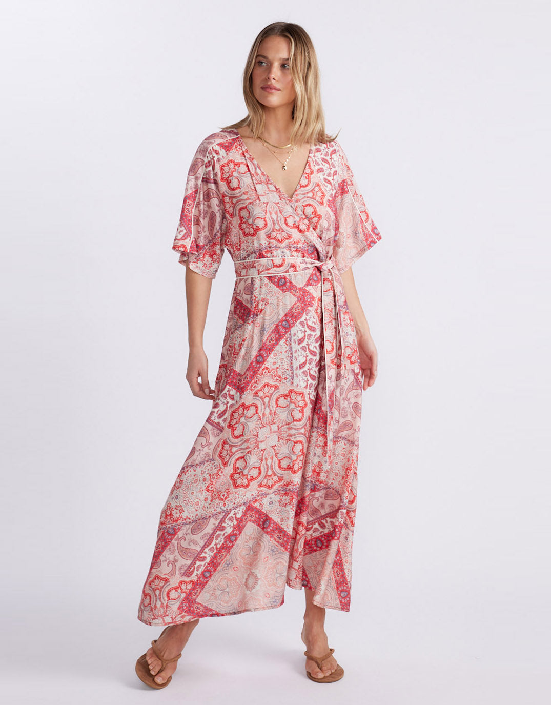 White & Co. Among The Vines Midi Dress (Sunset Paisley)