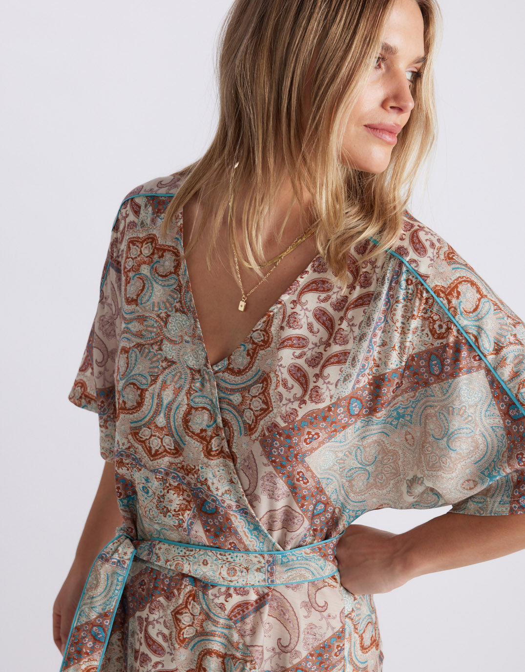 White & Co. Among The Vines Midi Dress (Shoreline Paisley)