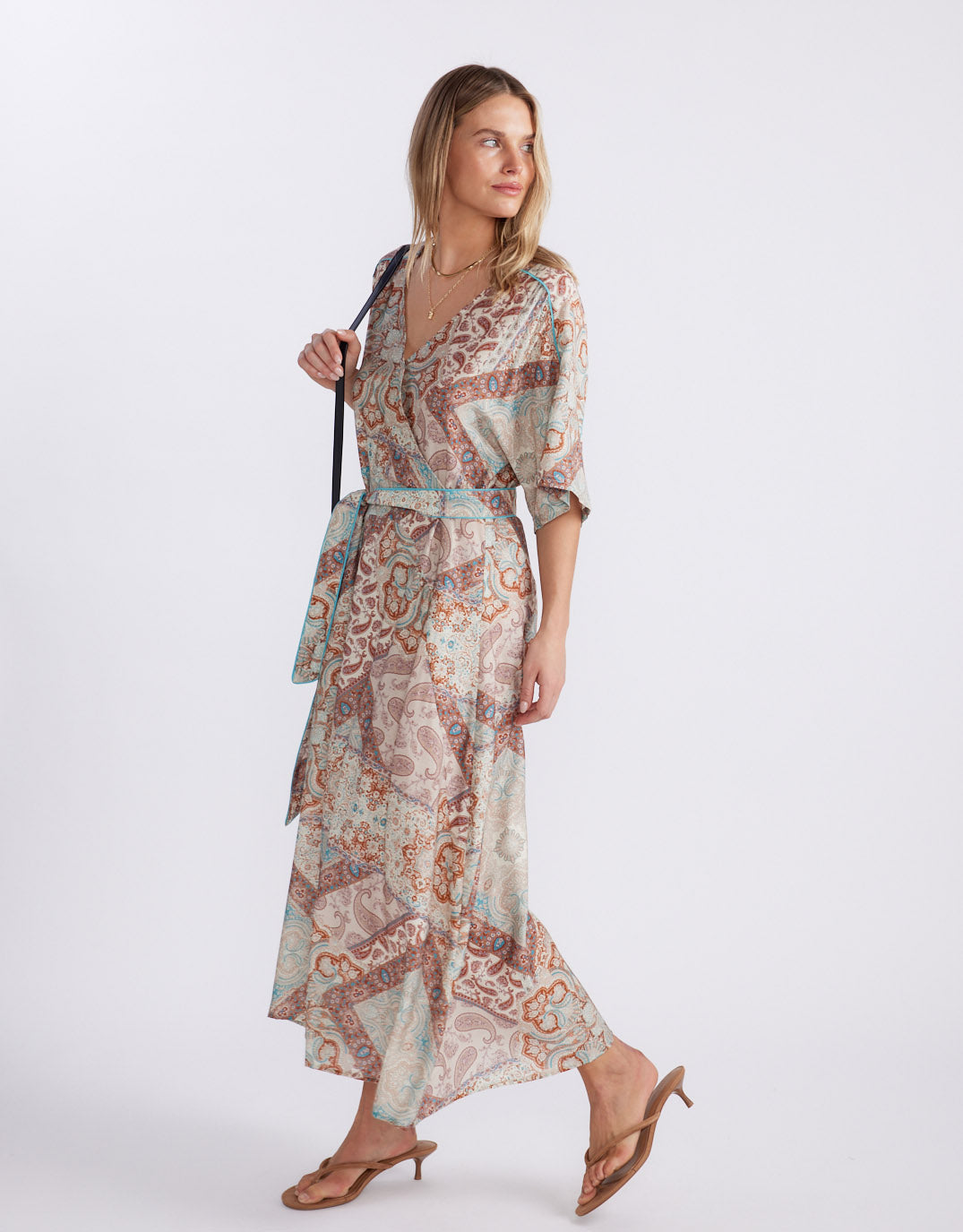 White & Co. Among The Vines Midi Dress (Shoreline Paisley)