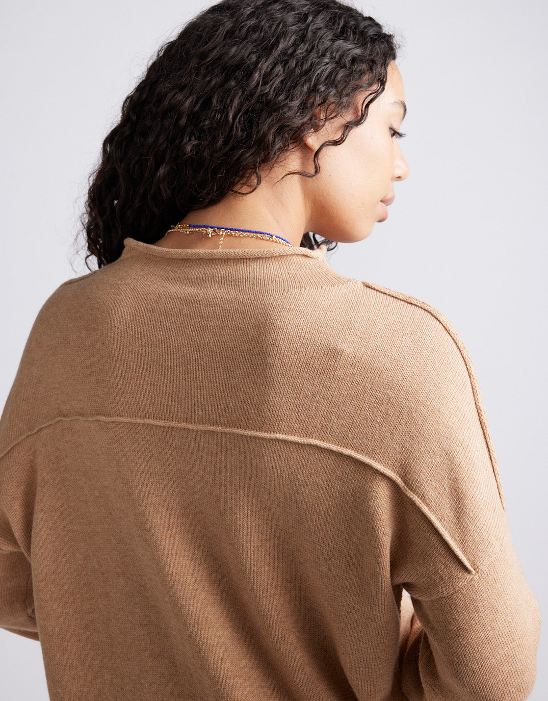 White & Co. Biarritz Raw Edge Knit (Mocha)