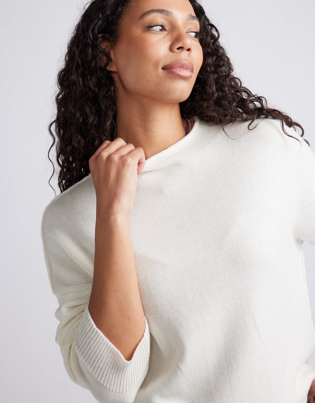 White & Co. Biarritz Raw Edge Knit (White)