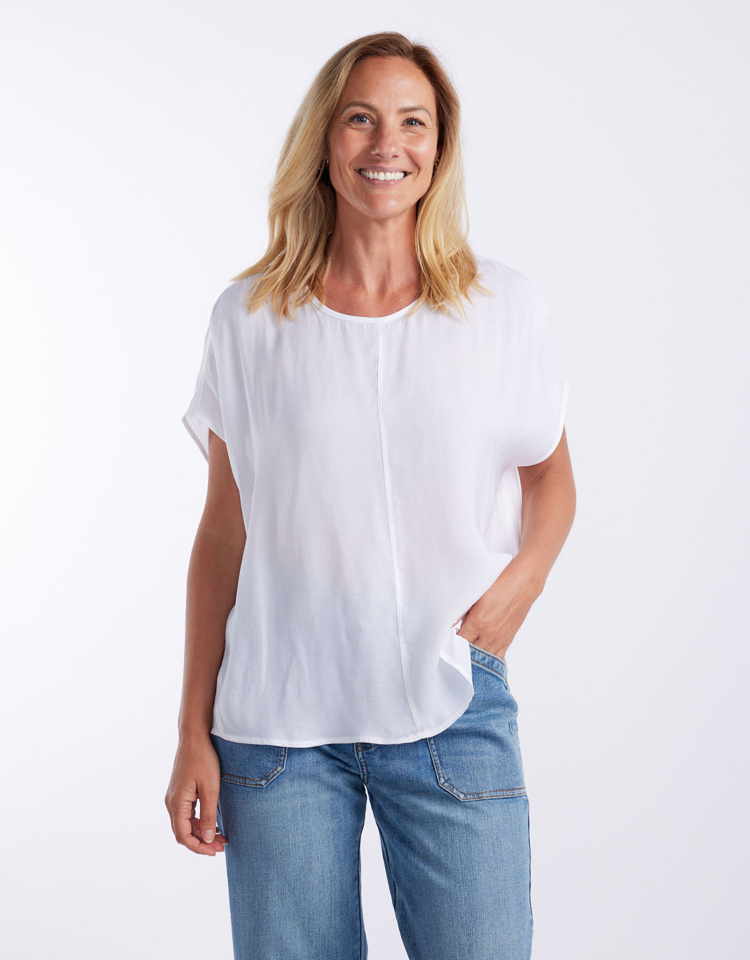 & Co. Effortless Camille Shell Top White (White)