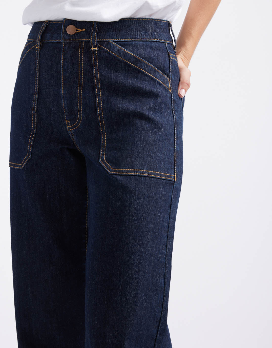 White & Co. Catalina Wide Leg Jeans (Indigo)
