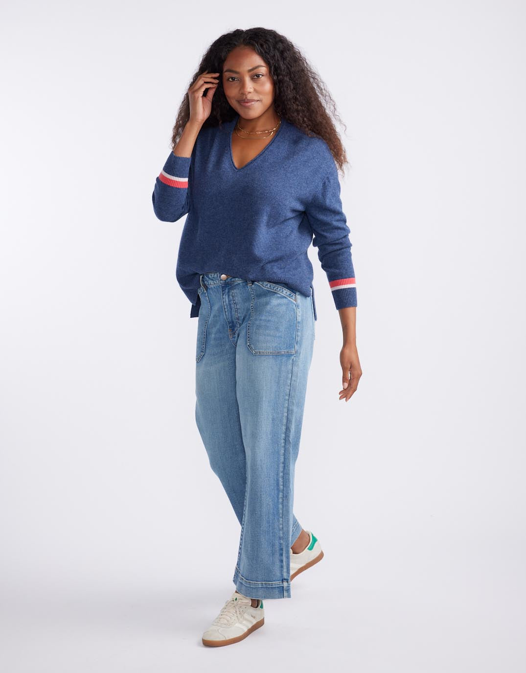 White & Co. Como Wool Cashmere Knit (Denim)