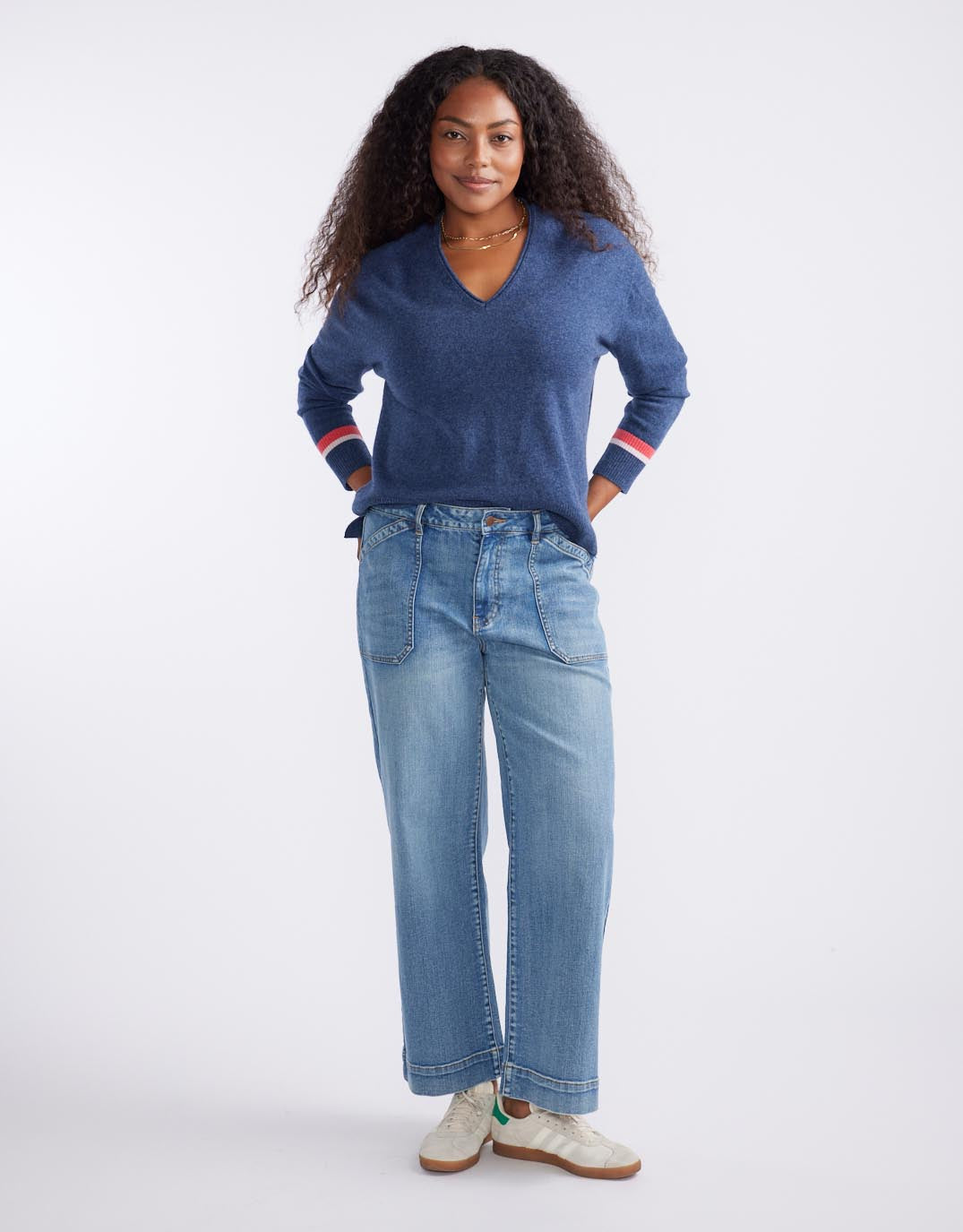White & Co. Como Wool Cashmere Knit (Denim)