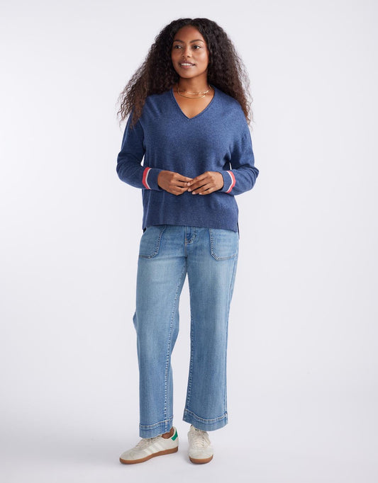 White & Co. Como Wool Cashmere Knit (Denim)
