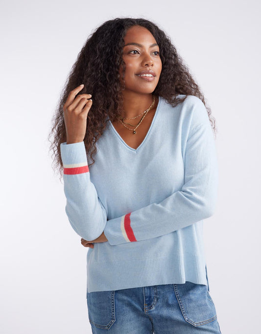 White & Co. Como Wool Cashmere Knit (Ice Blue)