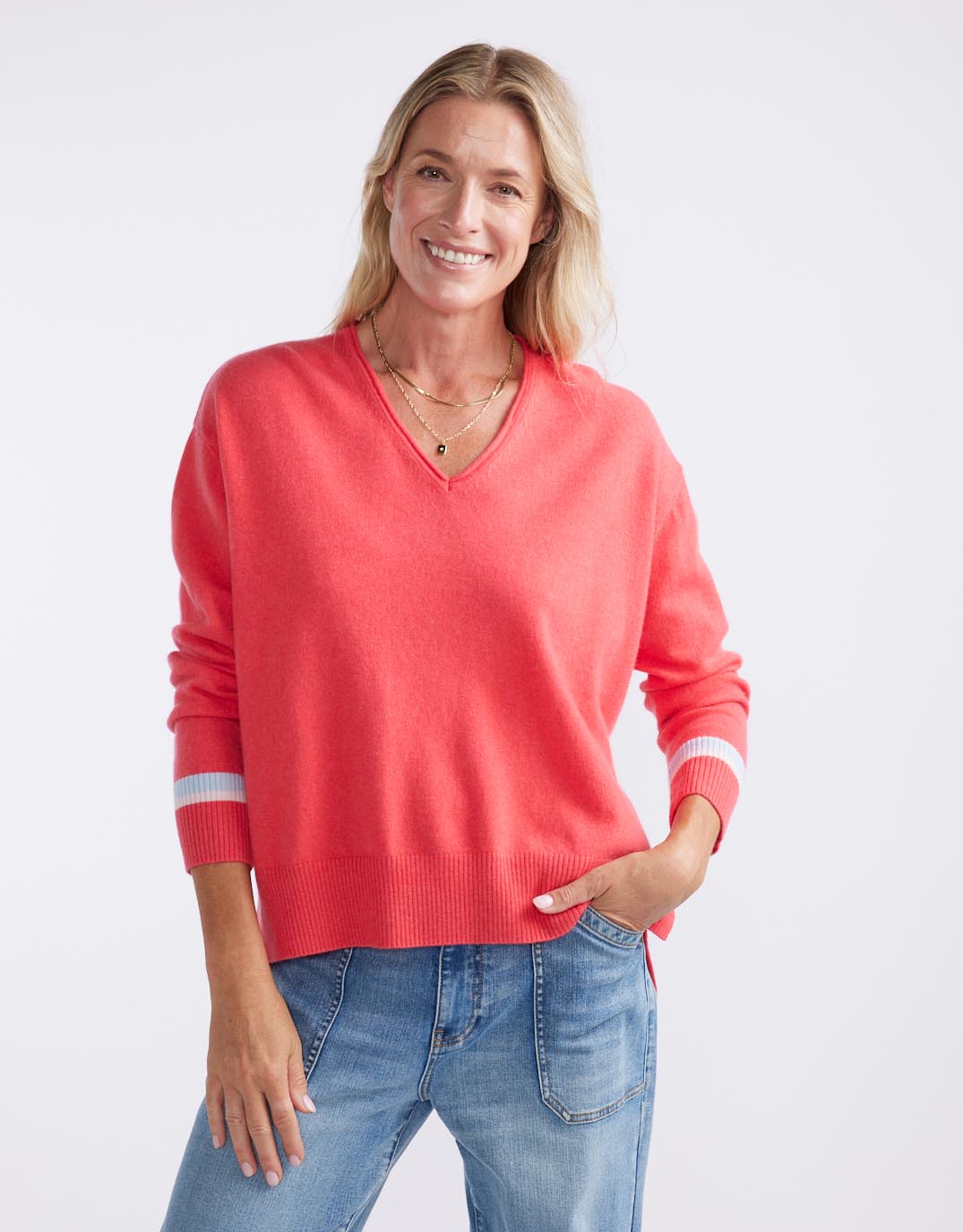 White & Co. Como Wool Cashmere Knit (Melon)