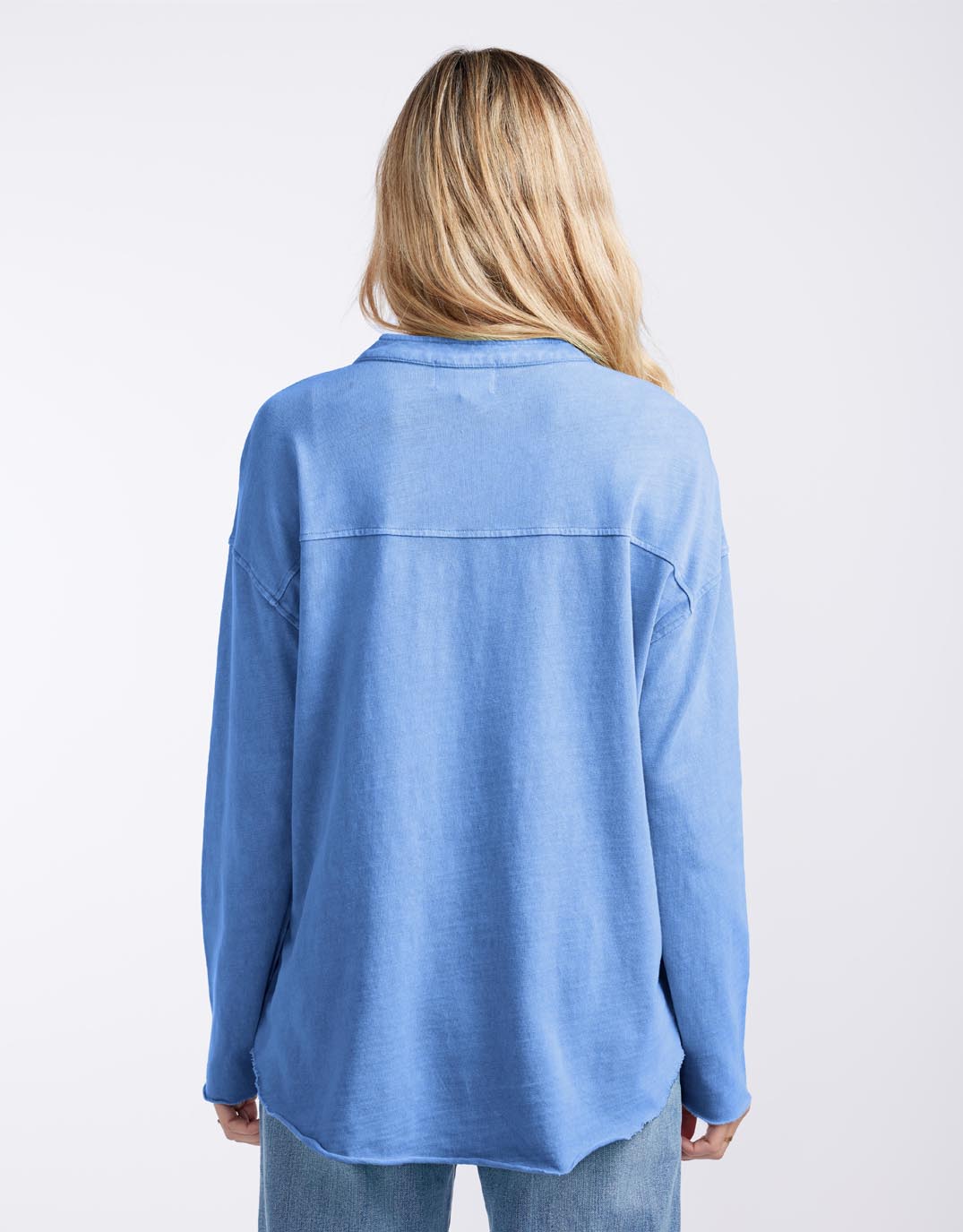 White & Co. Henley Sunset Top (Danish Blue)