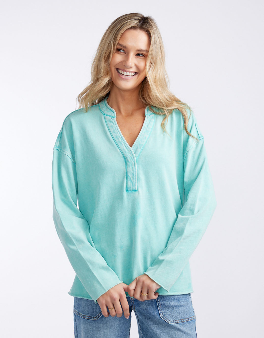 White & Co. Henley Sunset Top (Seaglass)