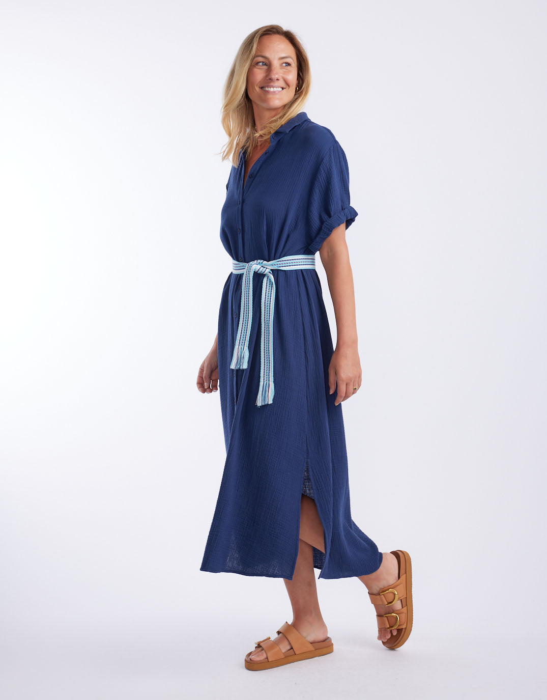 White & Co. Isla Midi Dress (Ink)