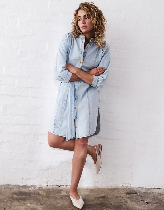 Image of Dresses. Productname: Gabriella Dress - in Sky Blue colour by brand - Kireina