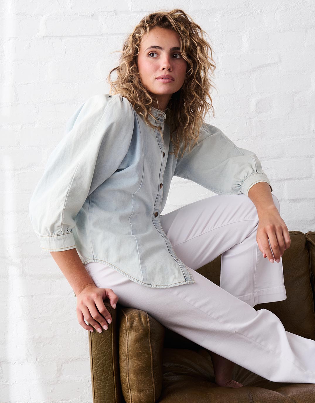 Kireina Gabriella Shirt (Sky Blue)