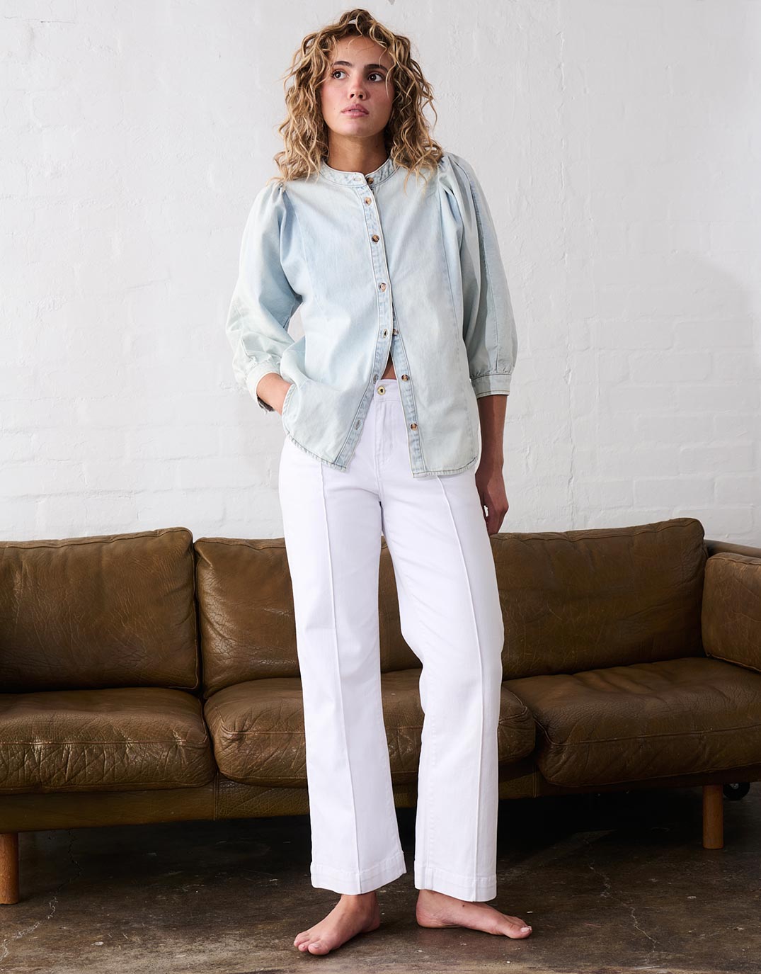 Kireina Gabriella Shirt (Sky Blue)