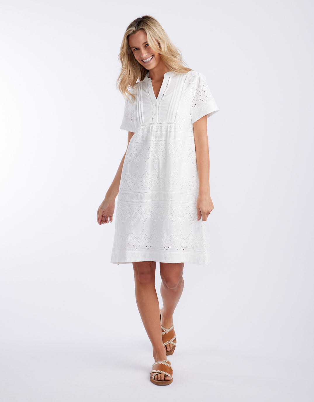 & Co. La Dolce Vita Dress + Slip Dress White (White)