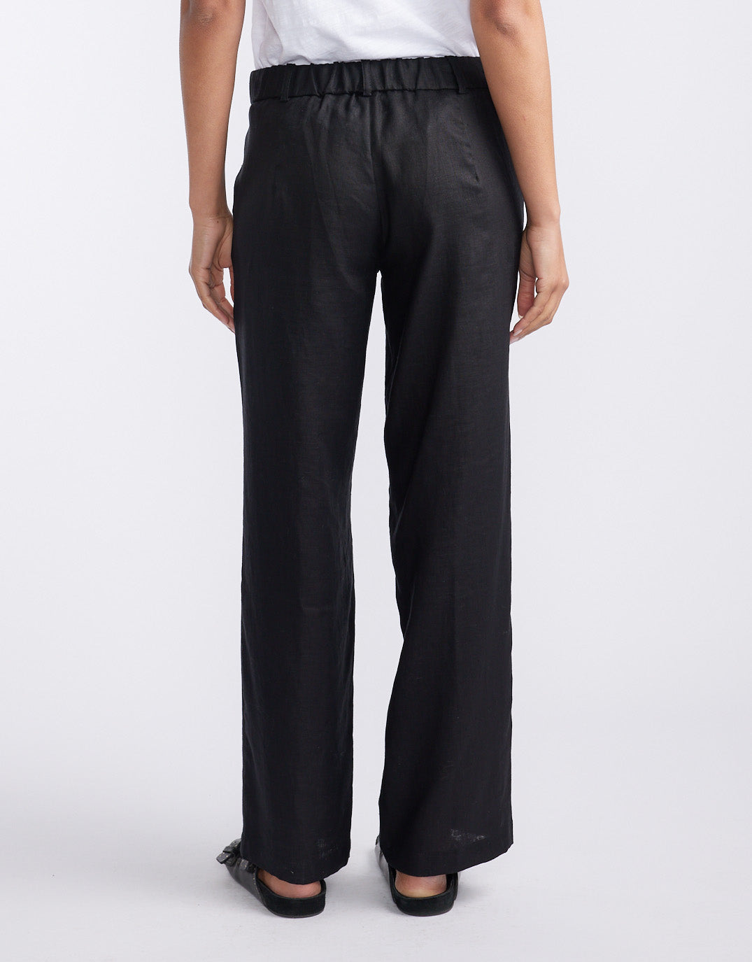 White & Co. Linen Pant (Black)