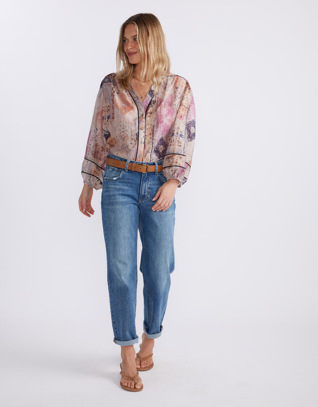White & Co. Mila Blouse (Mosaic)