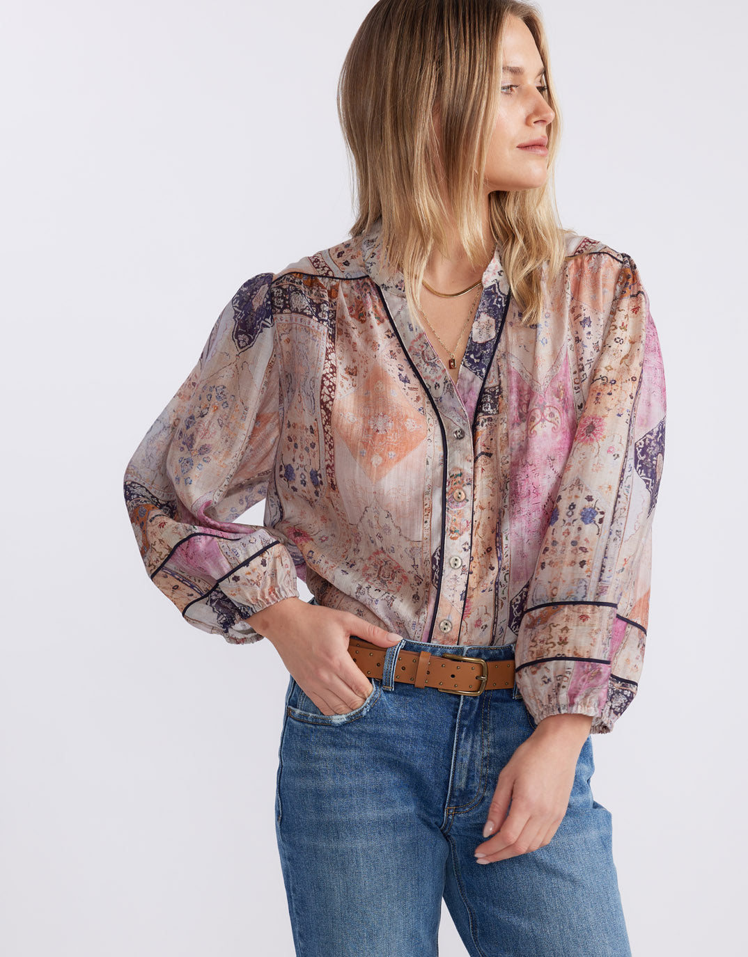 White & Co. Mila Blouse (Mosaic)