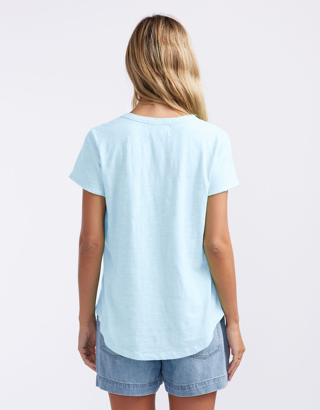 White & Co. Original Round Neck T-Shirt (Ice Blue)