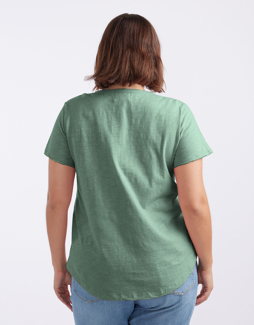 White & Co. Original V Neck T-Shirt (Thyme)