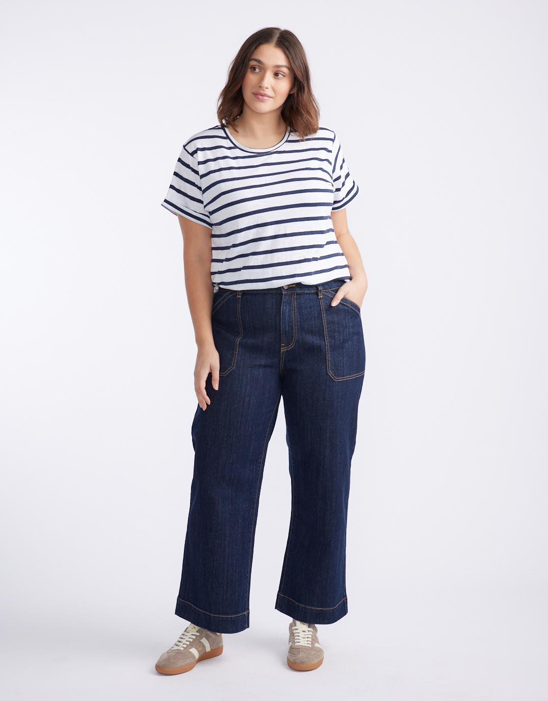 White & Co. Catalina Wide Leg Jeans (Indigo)
