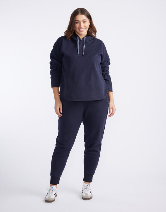 Monogram Fleece Lounge Pants - (Navy)