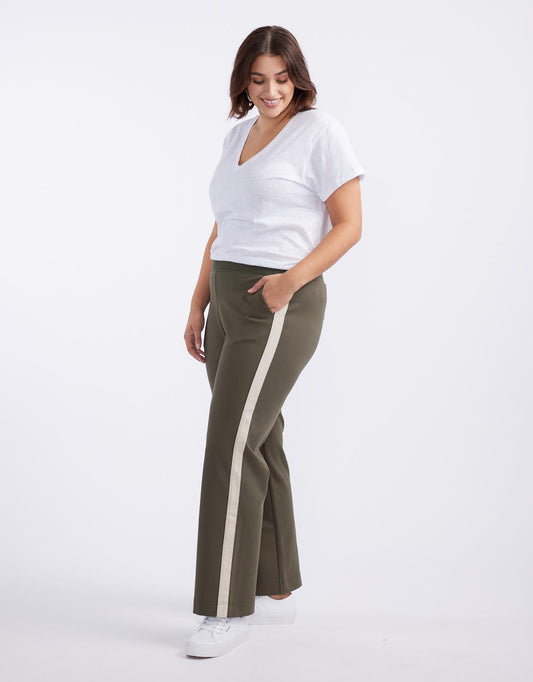 Timeless Straight Leg Ponte Pant - (Khaki/Natural)