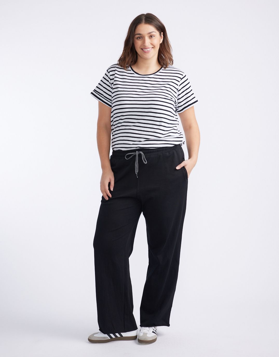 White & Co. Turn Back T-Shirt (White/Black Stripe)