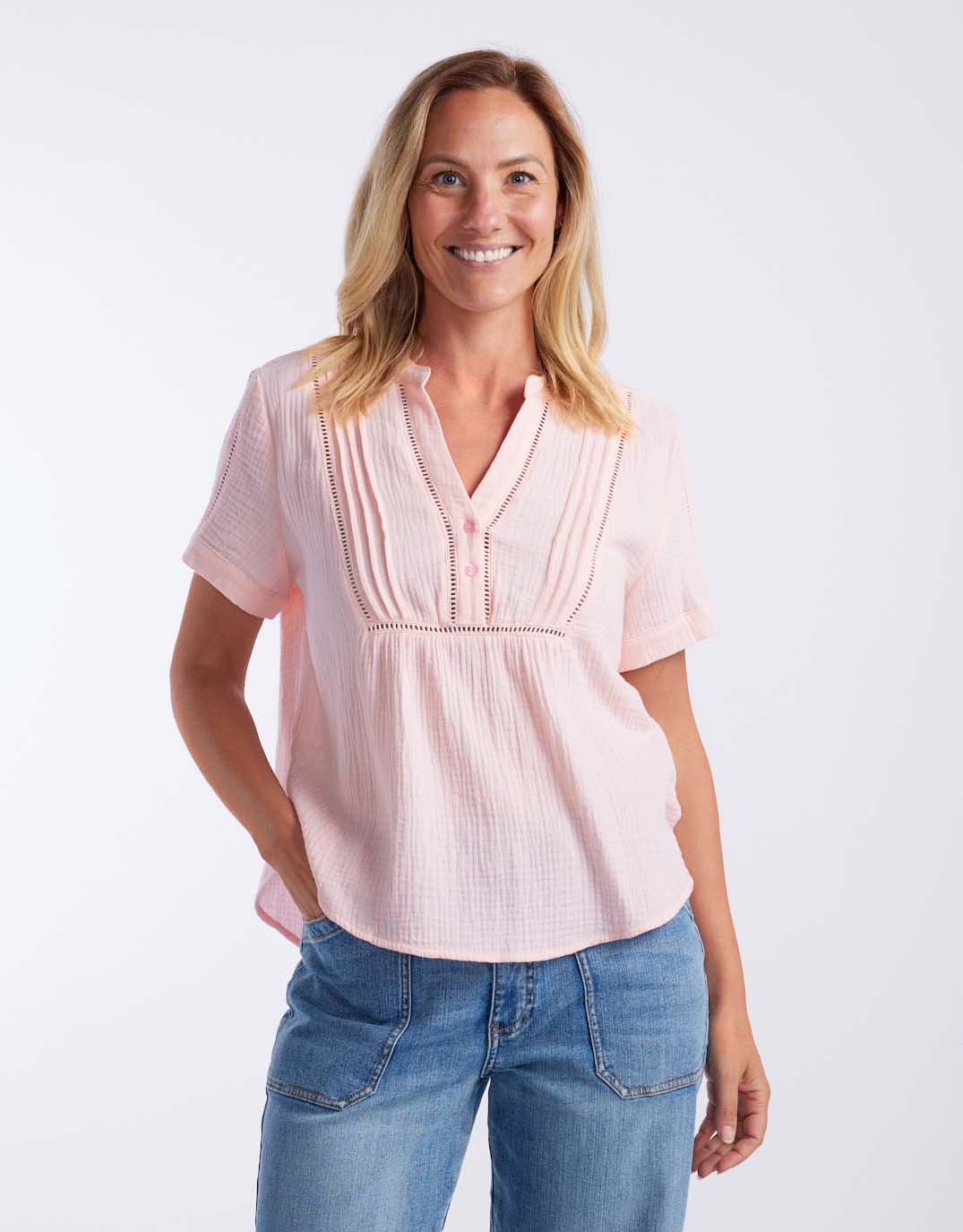 White & Co. Positano Top (Ice Pink)