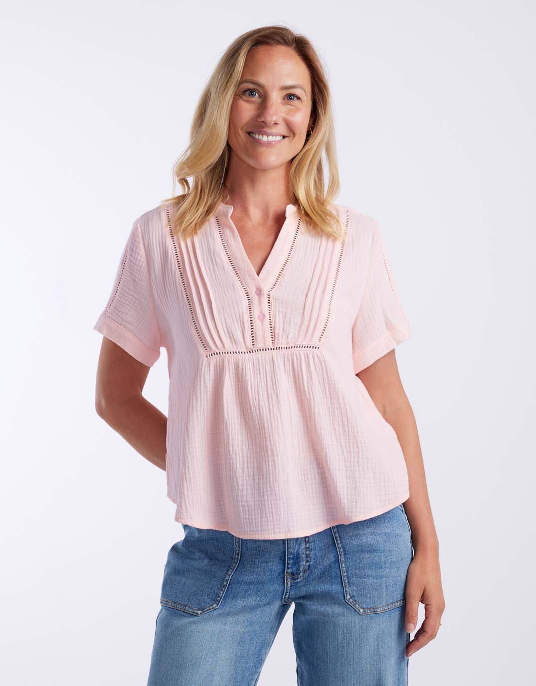 White & Co. Positano Top (Ice Pink)